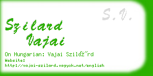 szilard vajai business card